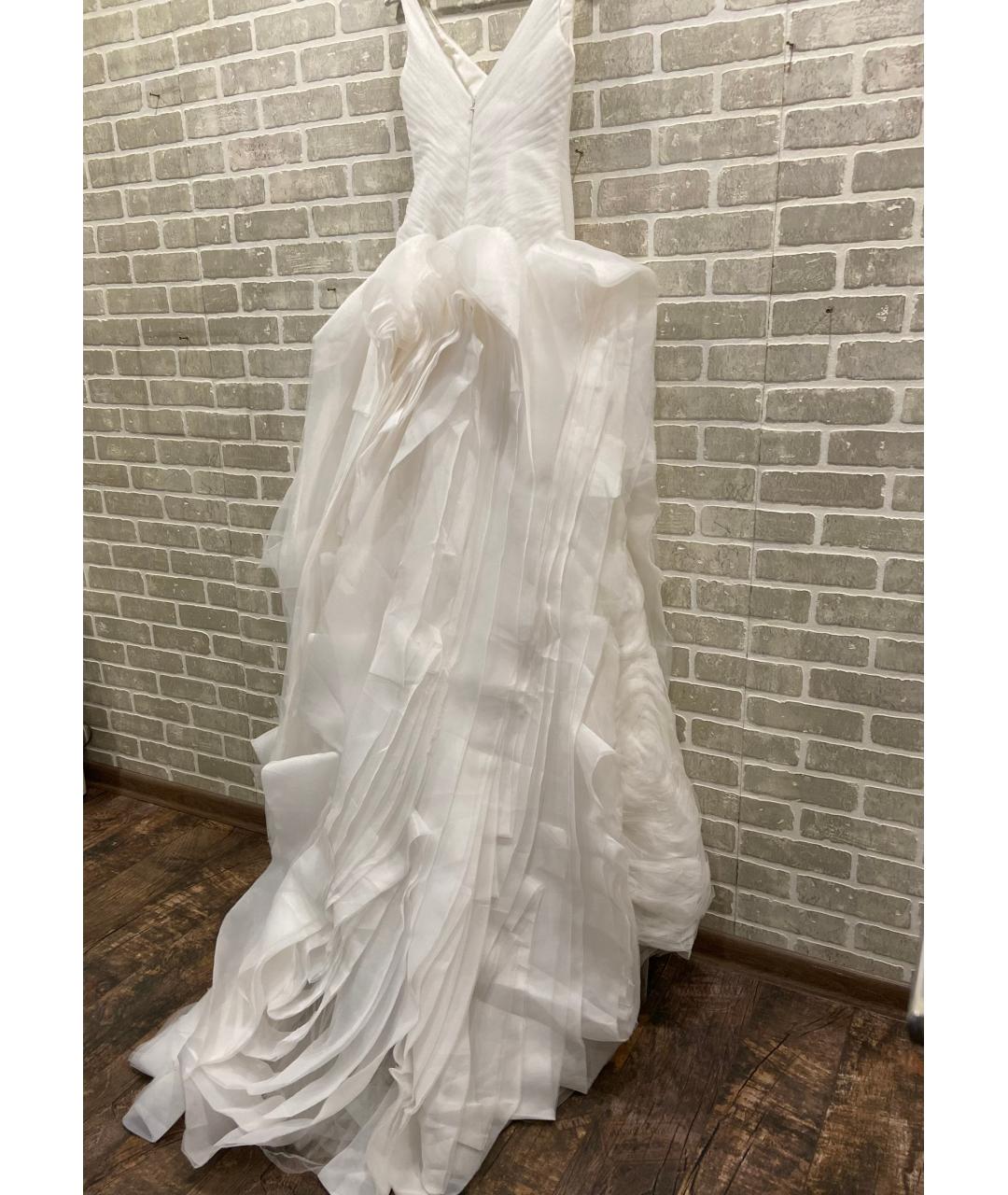 VERA WANG Белое полиэстеровое свадебное платье, фото 3