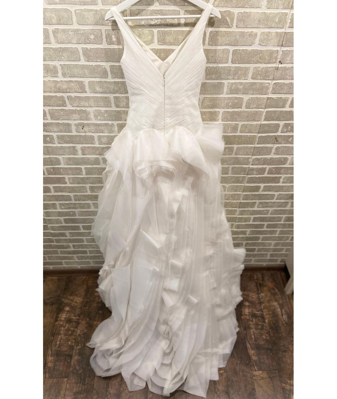 VERA WANG Белое полиэстеровое свадебное платье, фото 6