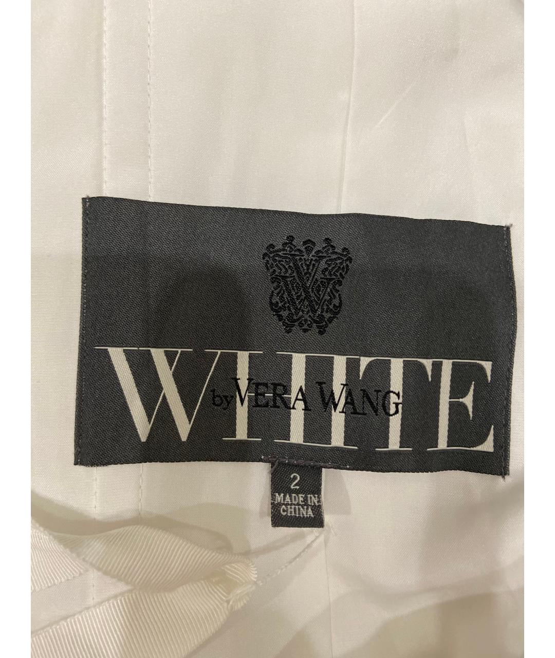 VERA WANG Белое полиэстеровое свадебное платье, фото 5