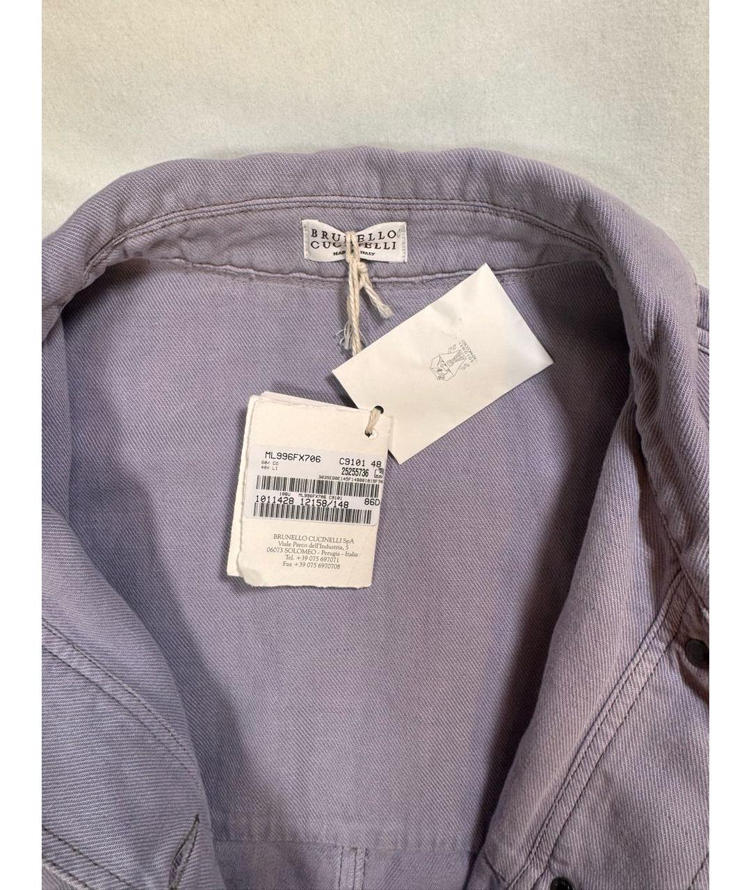 BRUNELLO CUCINELLI Фиолетовый хлопковый жилет, фото 4
