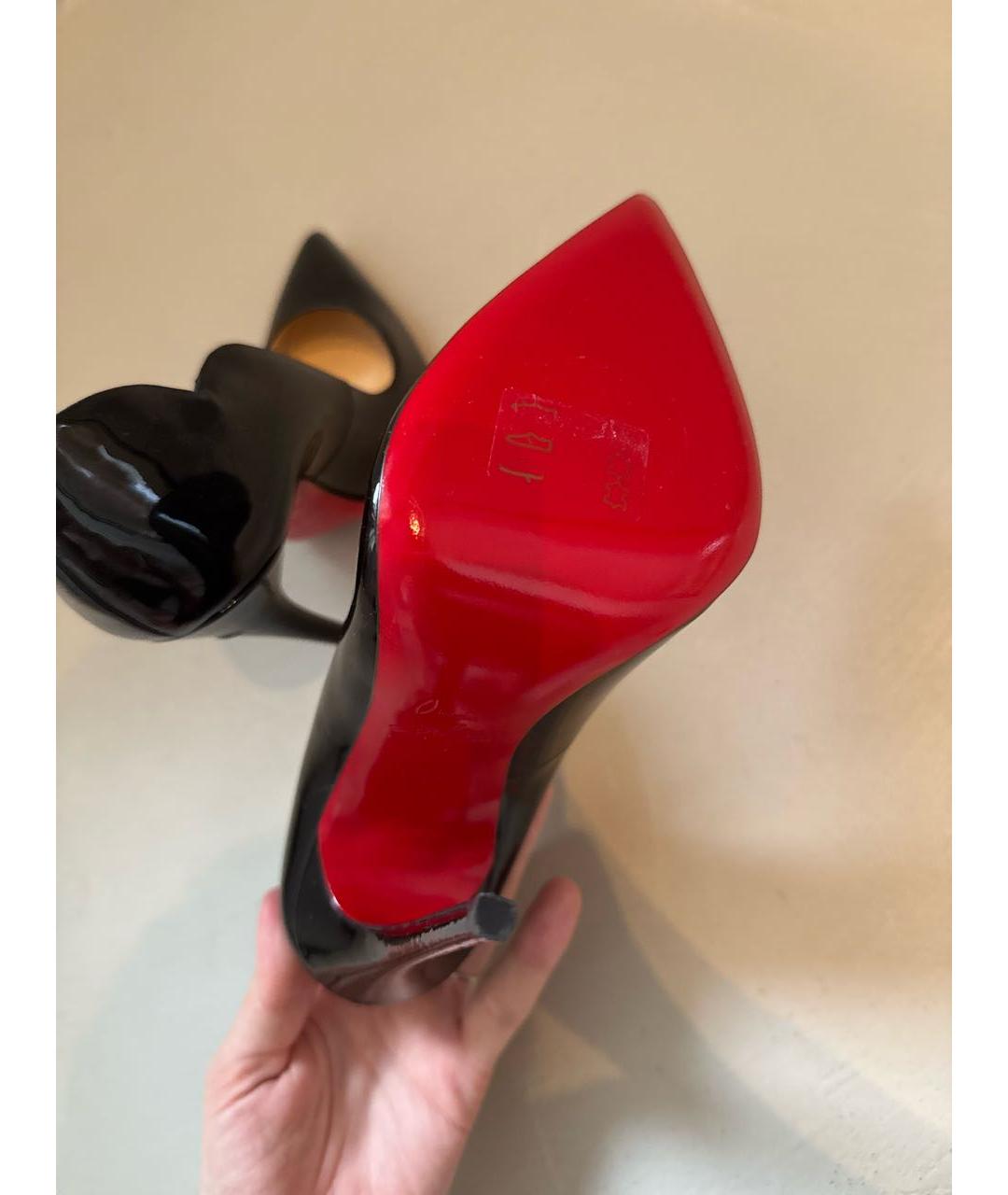 CHRISTIAN LOUBOUTIN Черные туфли из лакированной кожи, фото 5