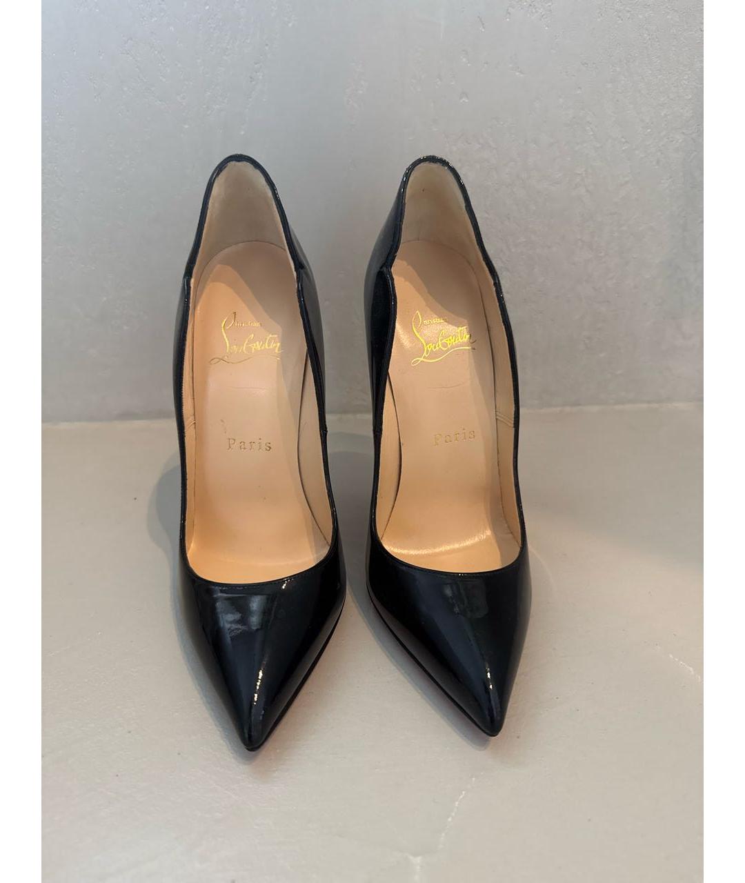 CHRISTIAN LOUBOUTIN Черные туфли из лакированной кожи, фото 2