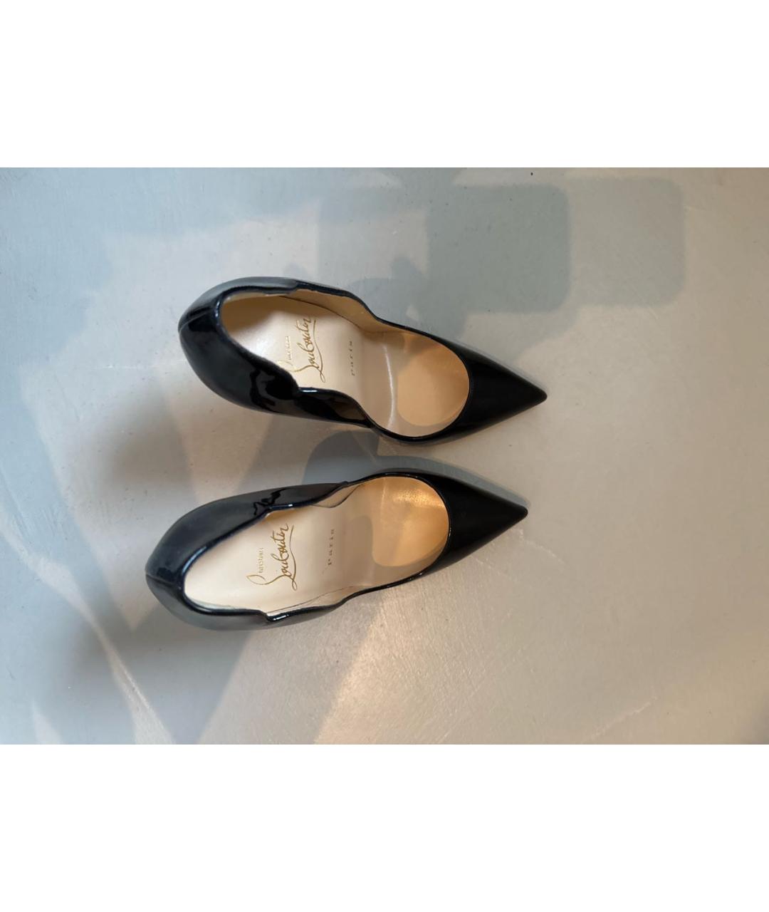 CHRISTIAN LOUBOUTIN Черные туфли из лакированной кожи, фото 3