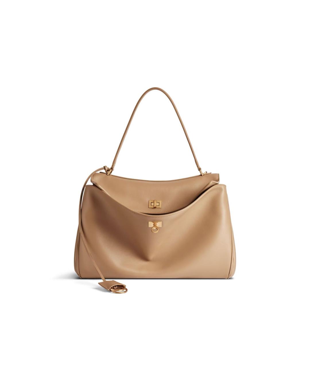 BALENCIAGA Бежевая кожаная сумка тоут, фото 1