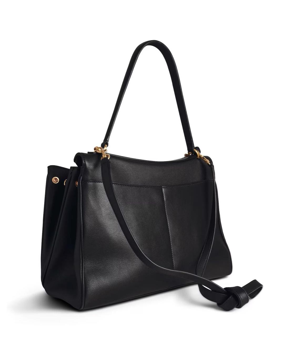 BALENCIAGA Черная кожаная сумка тоут, фото 5