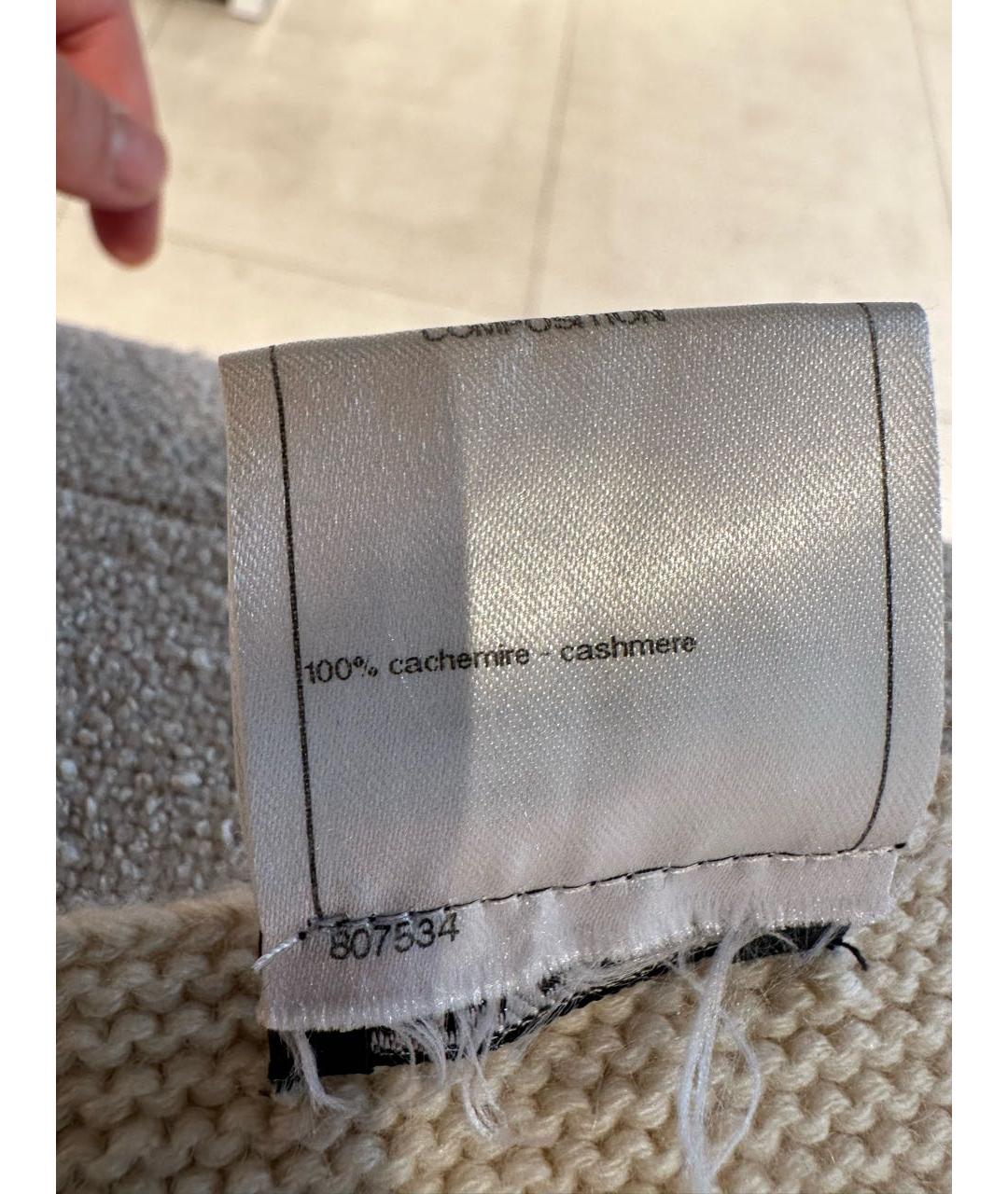 CHANEL Белая кашемировая жилетка, фото 8