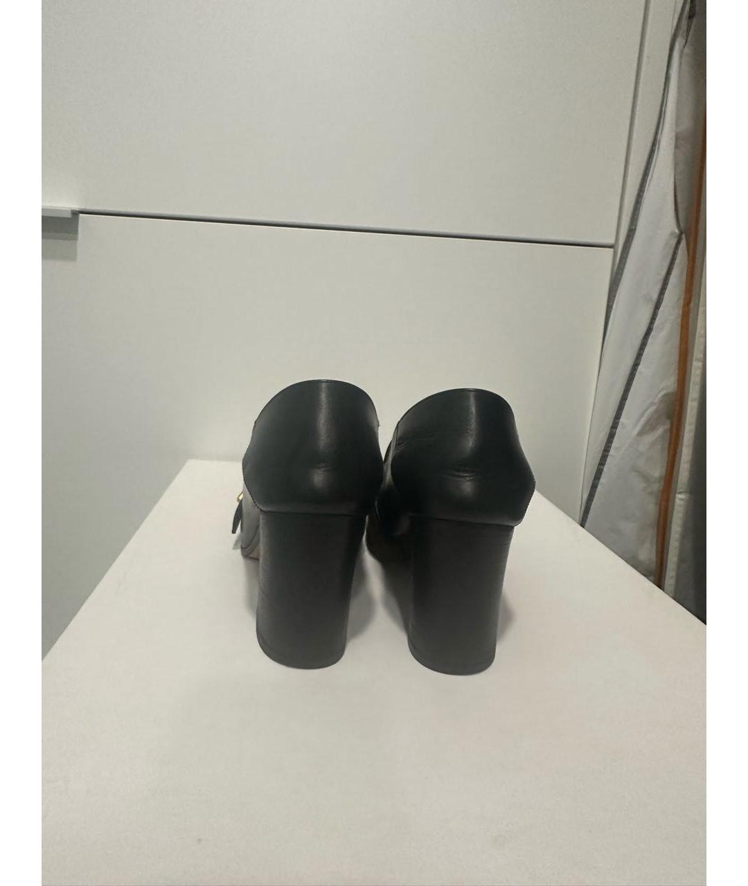 GUCCI Черные кожаные туфли, фото 4