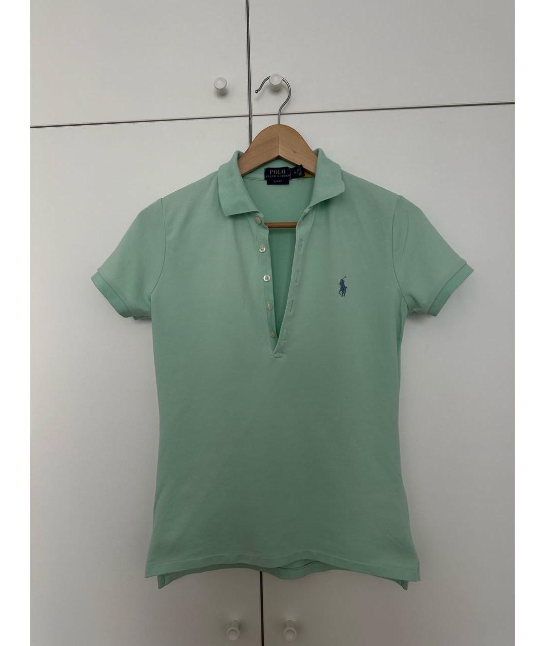 POLO RALPH LAUREN Зеленая хлопковая футболка, фото 7