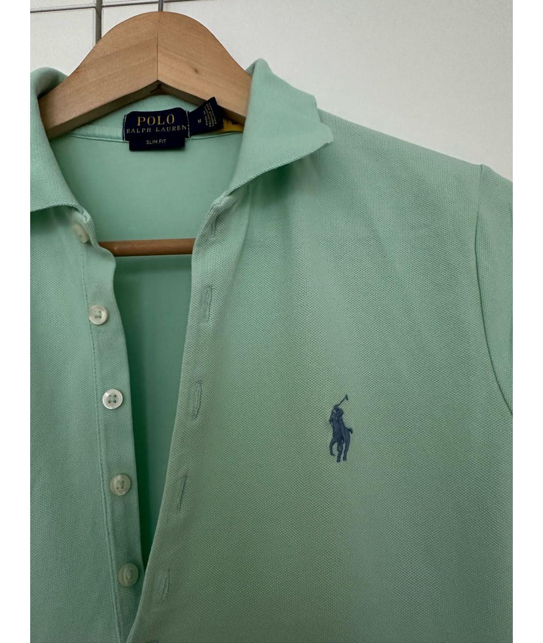 POLO RALPH LAUREN Зеленая хлопковая футболка, фото 3