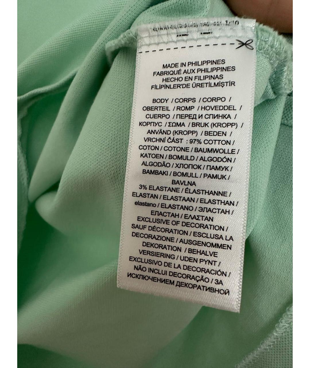 POLO RALPH LAUREN Зеленая хлопковая футболка, фото 5