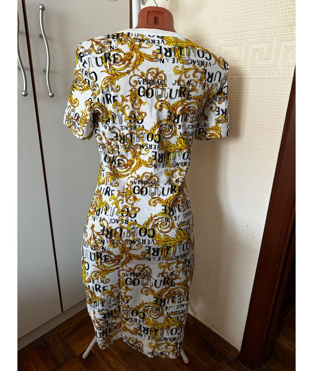 VERSACE JEANS COUTURE Мульти хлопко-эластановое повседневное платье, фото 6