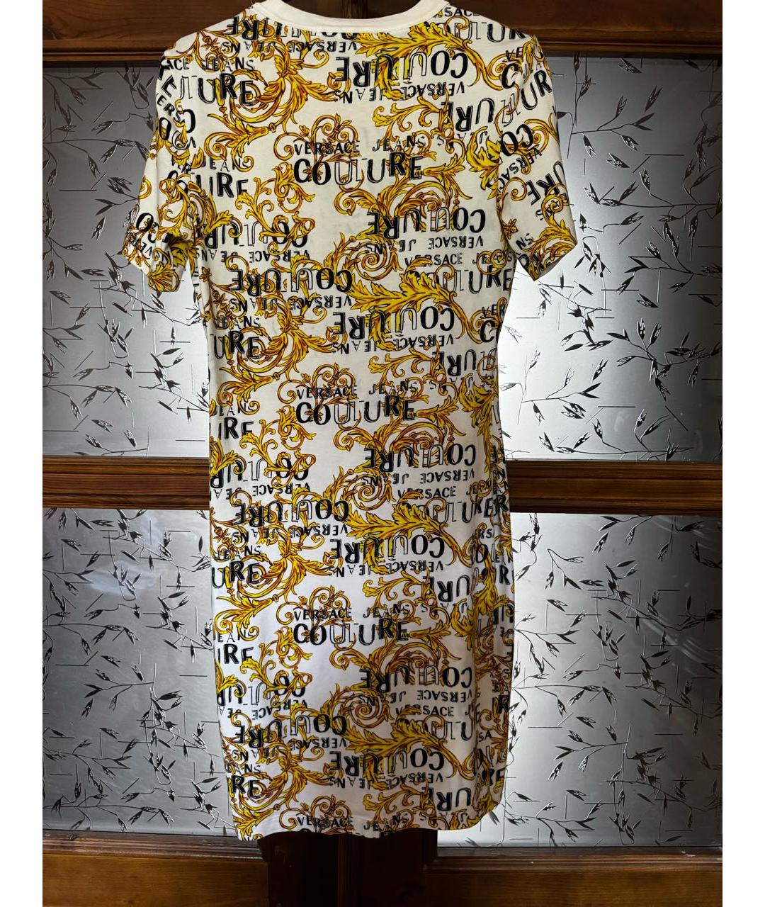 VERSACE JEANS COUTURE Мульти хлопко-эластановое повседневное платье, фото 3