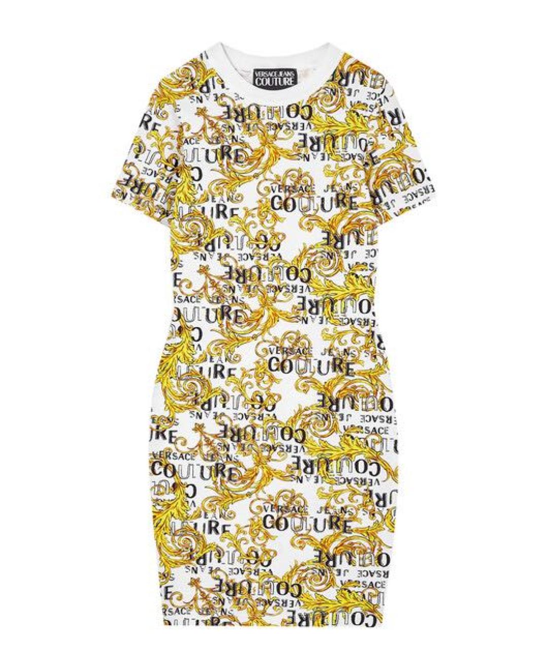 VERSACE JEANS COUTURE Мульти хлопко-эластановое повседневное платье, фото 1