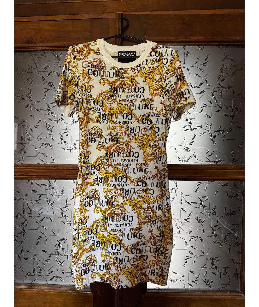 VERSACE JEANS COUTURE Мульти хлопко-эластановое повседневное платье, фото 2