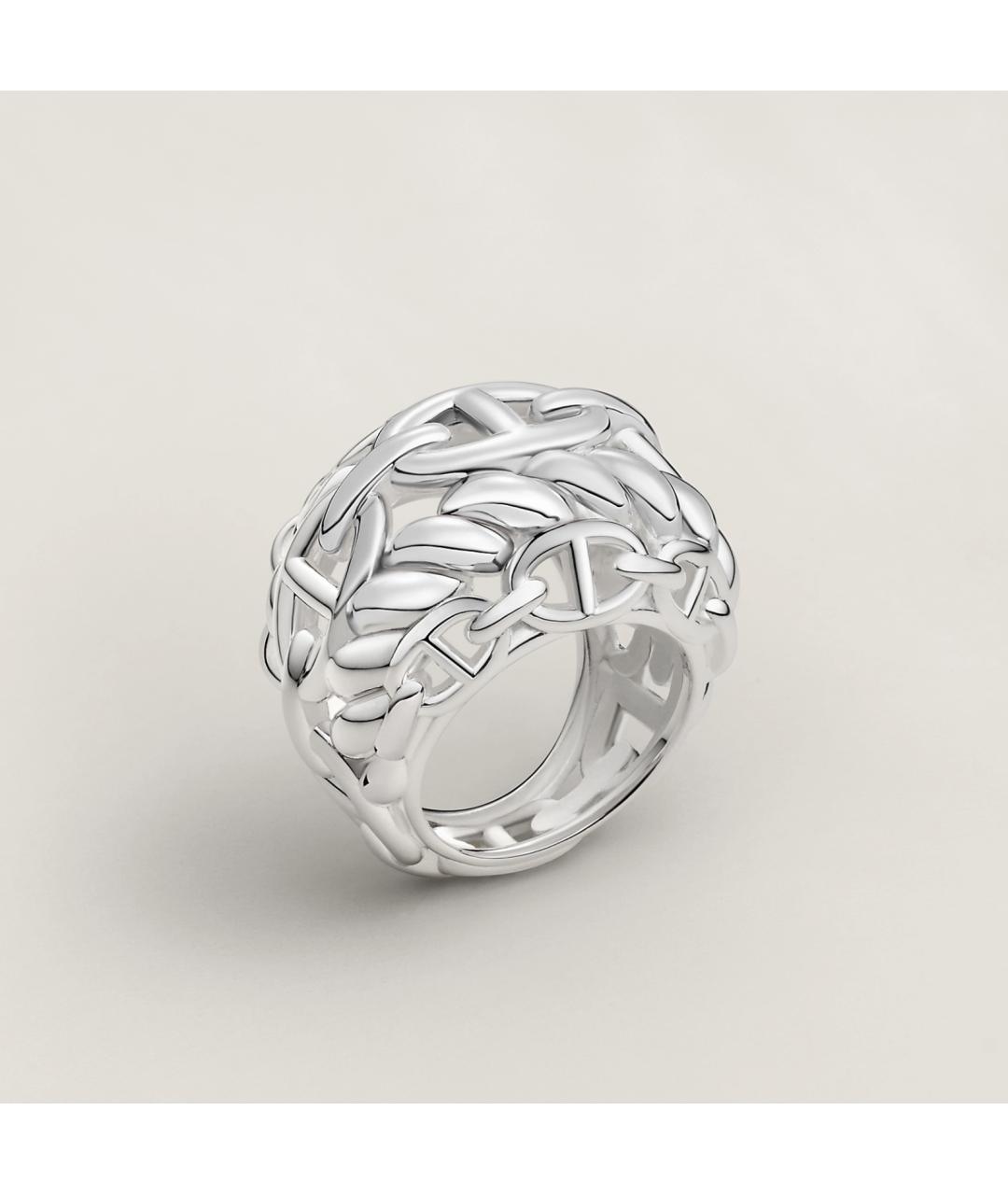 HERMES Серебряное металлическое кольцо, фото 3