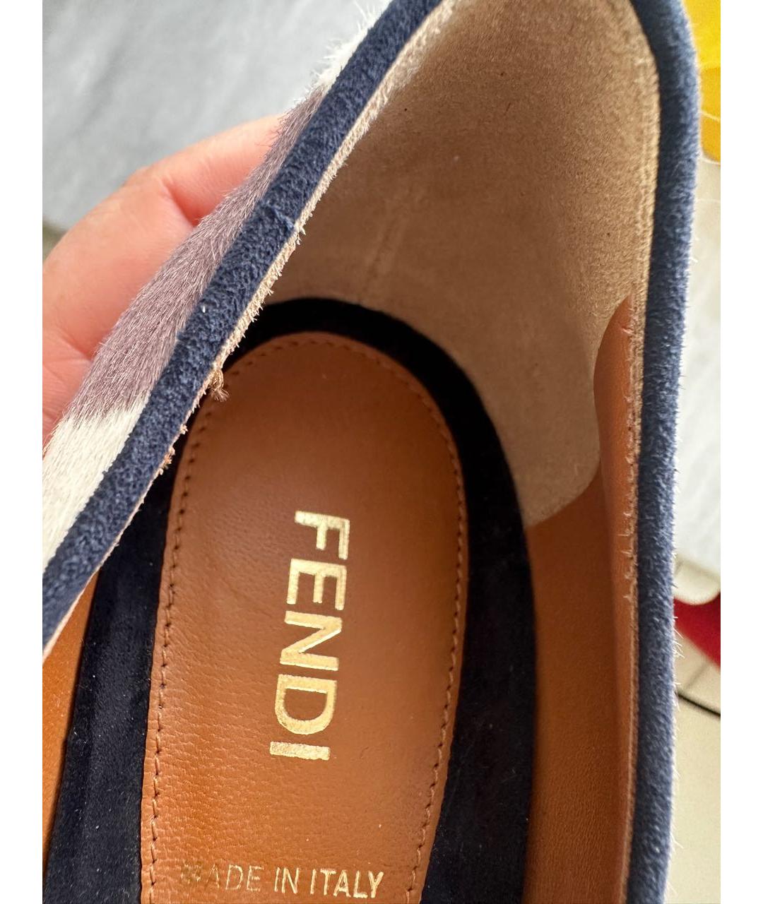 FENDI Мульти кожаные туфли, фото 6