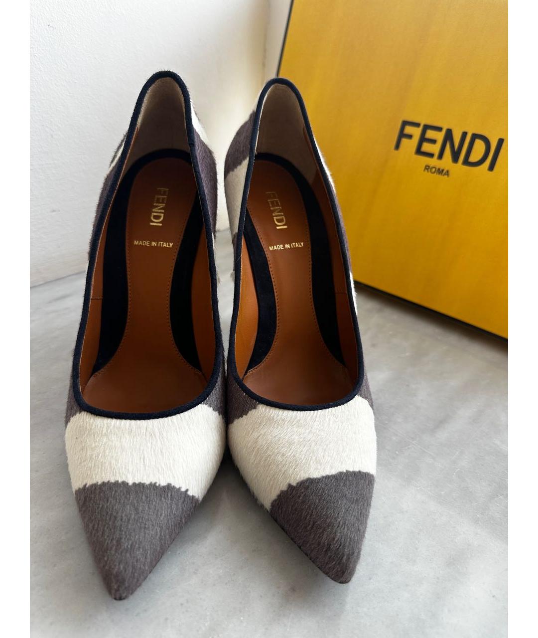 FENDI Мульти кожаные туфли, фото 2