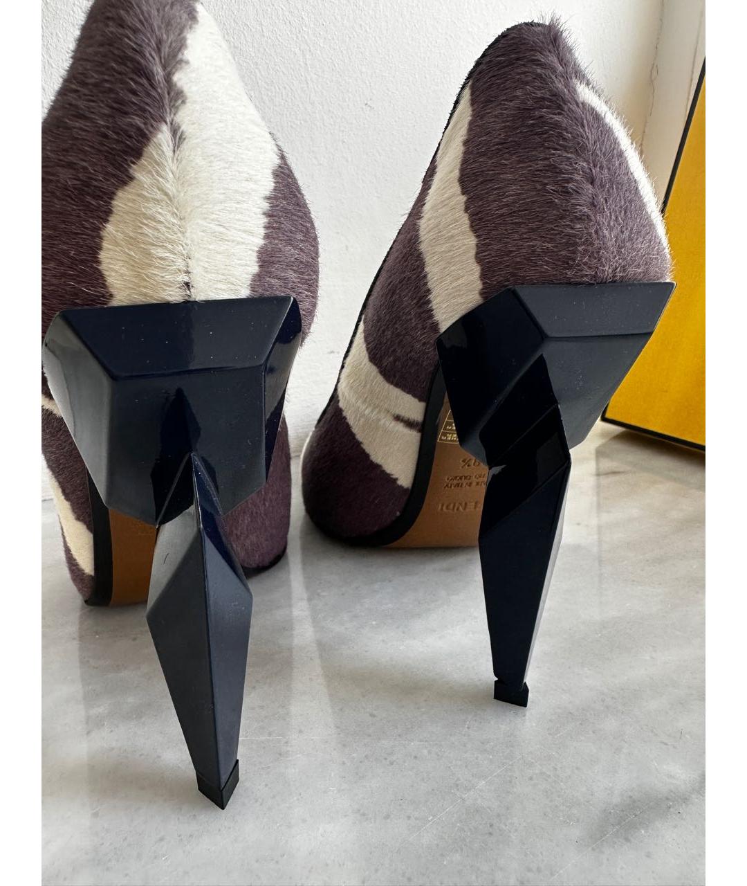 FENDI Мульти кожаные туфли, фото 4