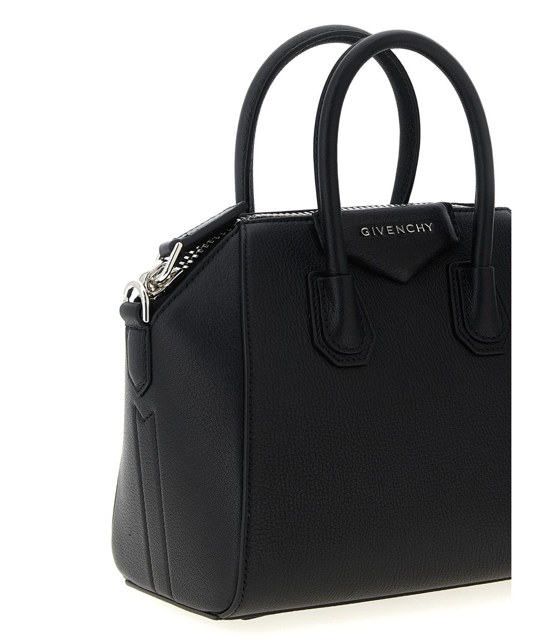 GIVENCHY Черная кожаная сумка тоут, фото 2