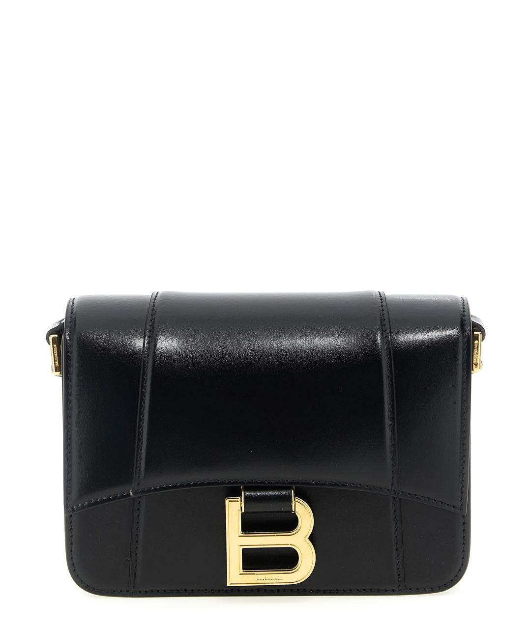 BALENCIAGA Черная кожаная сумка через плечо, фото 1