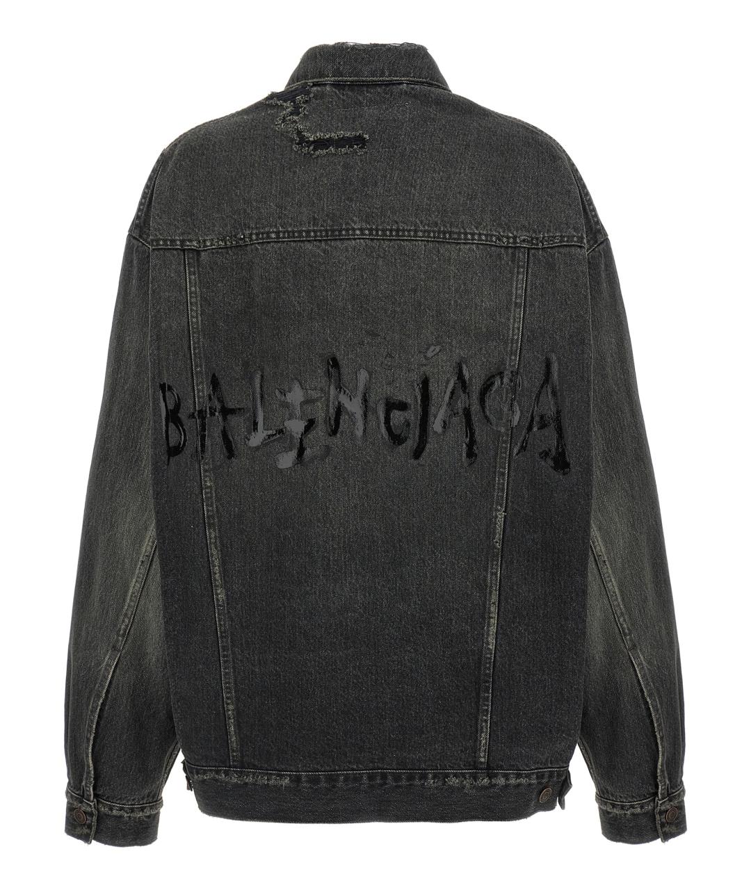 BALENCIAGA Серая хлопковая куртка, фото 2