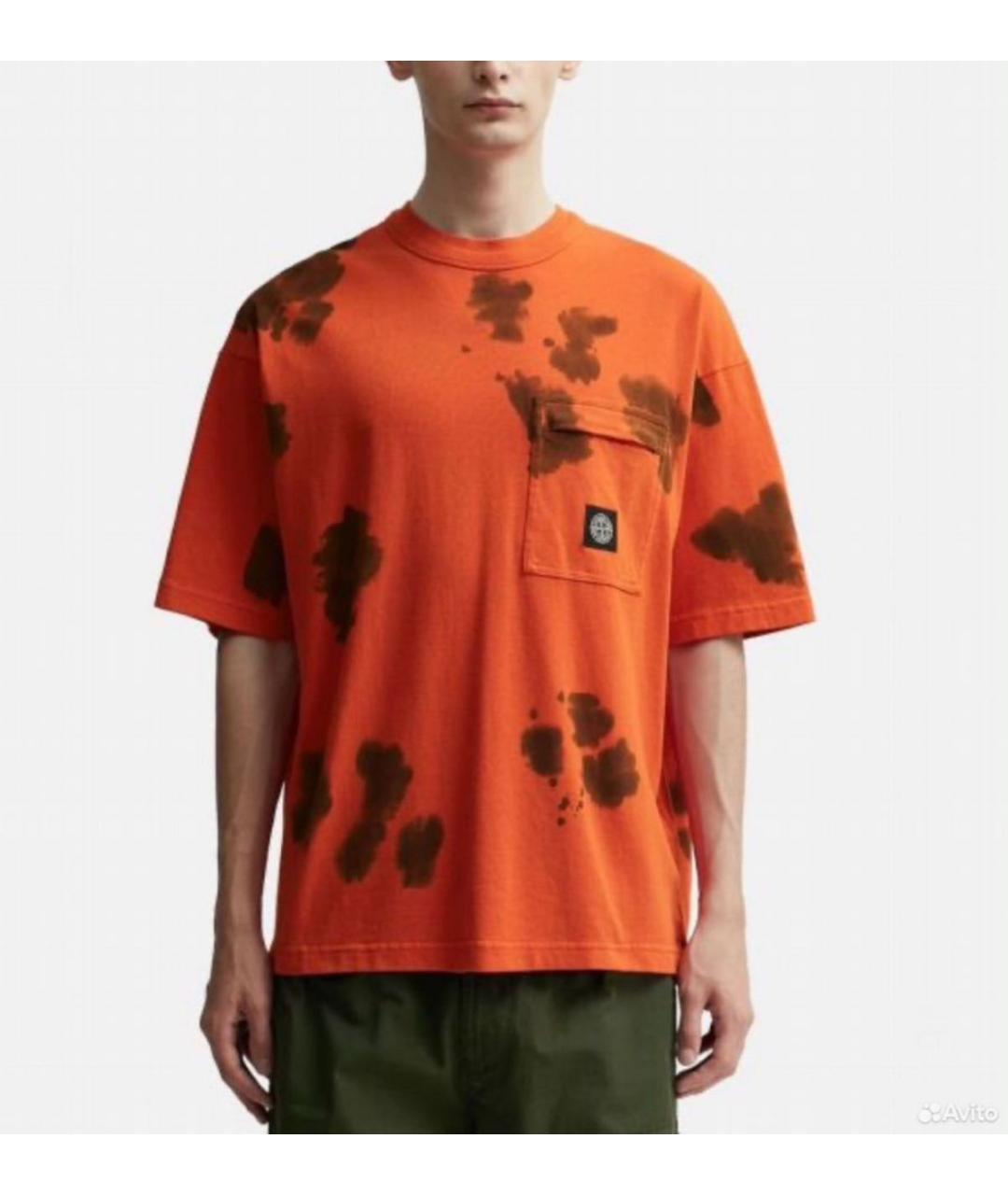 STONE ISLAND Красная хлопковая футболка, фото 6