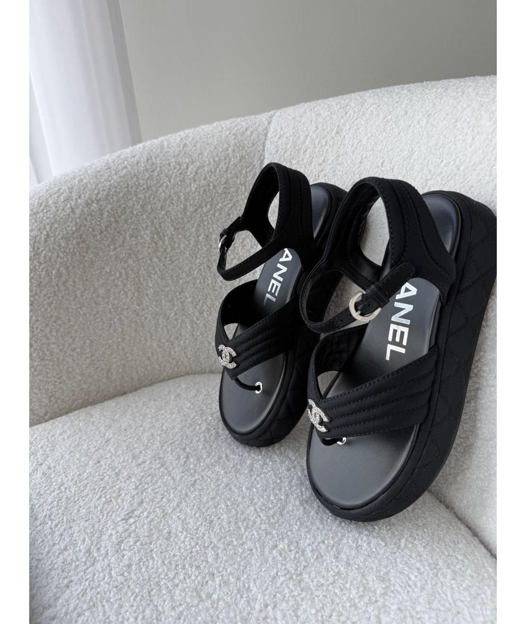 CHANEL Черные сандалии, фото 8