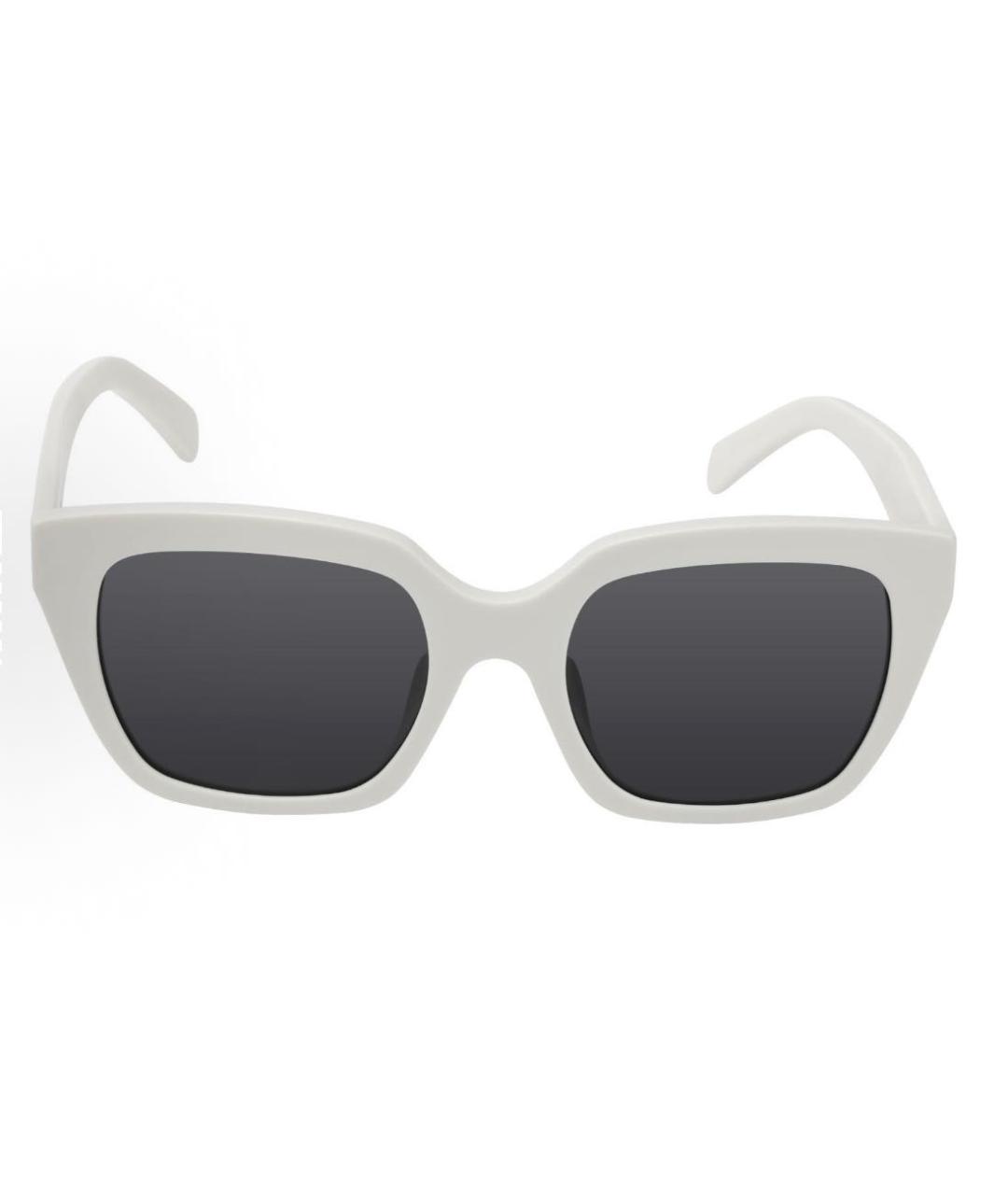 CELINE Белые пластиковые солнцезащитные очки, фото 2