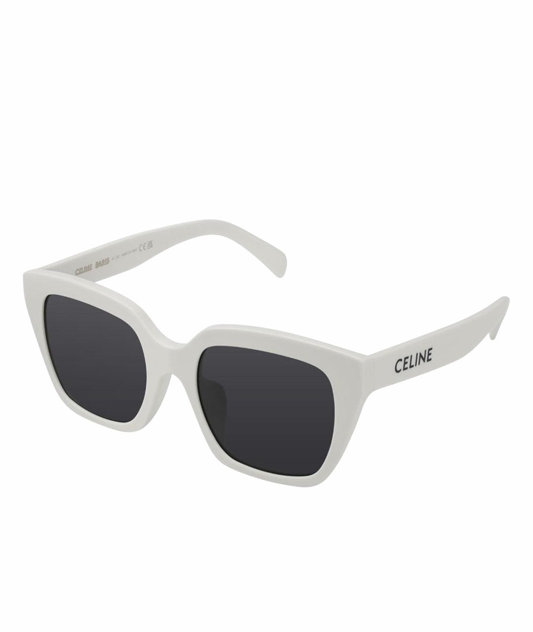 CELINE Белые пластиковые солнцезащитные очки, фото 1