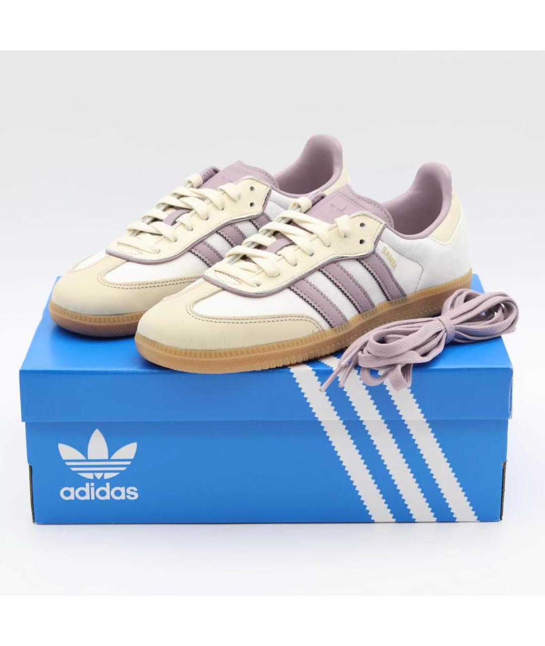 ADIDAS Белые кожаные кроссовки, фото 2