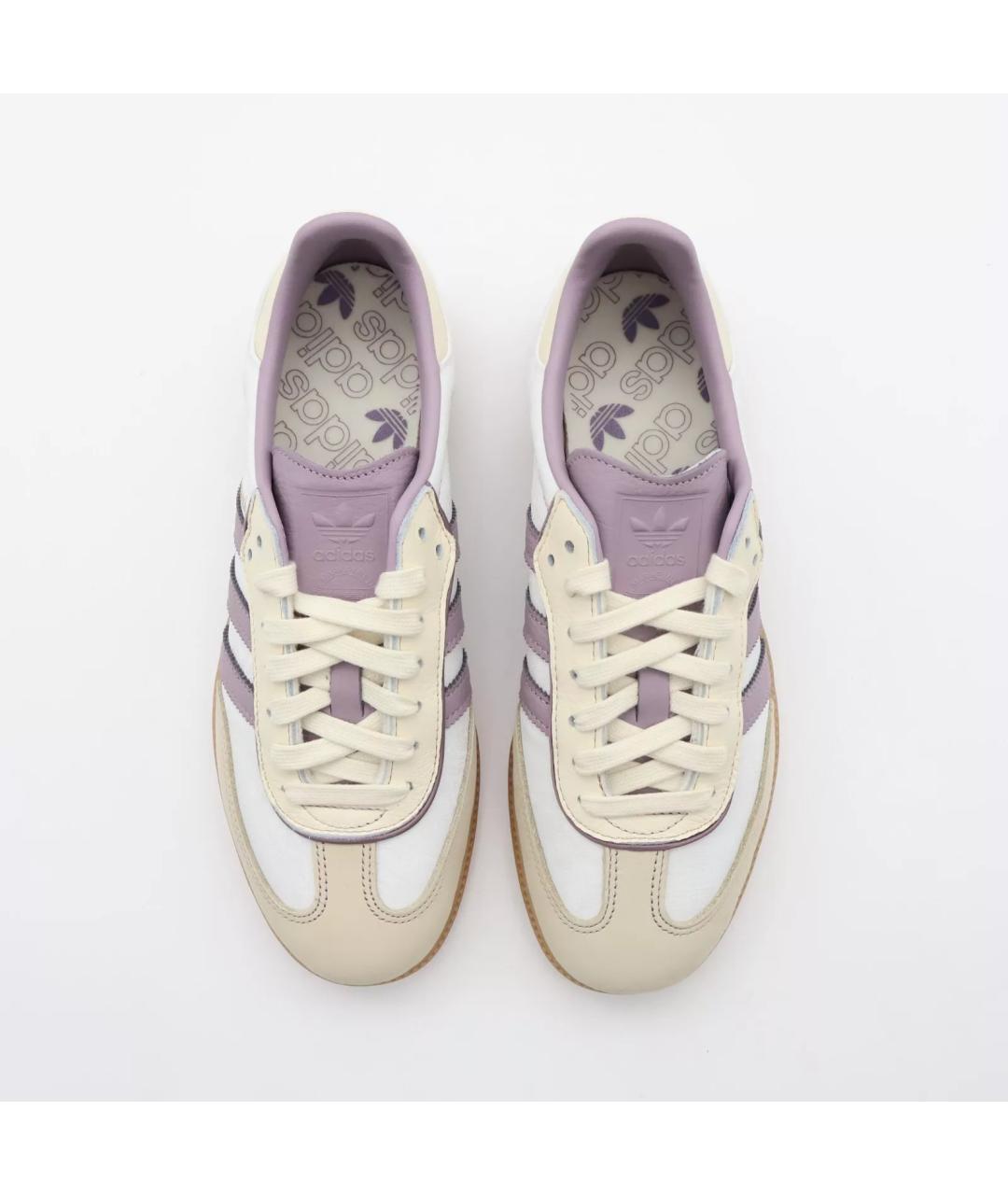 ADIDAS Белые кожаные кроссовки, фото 4