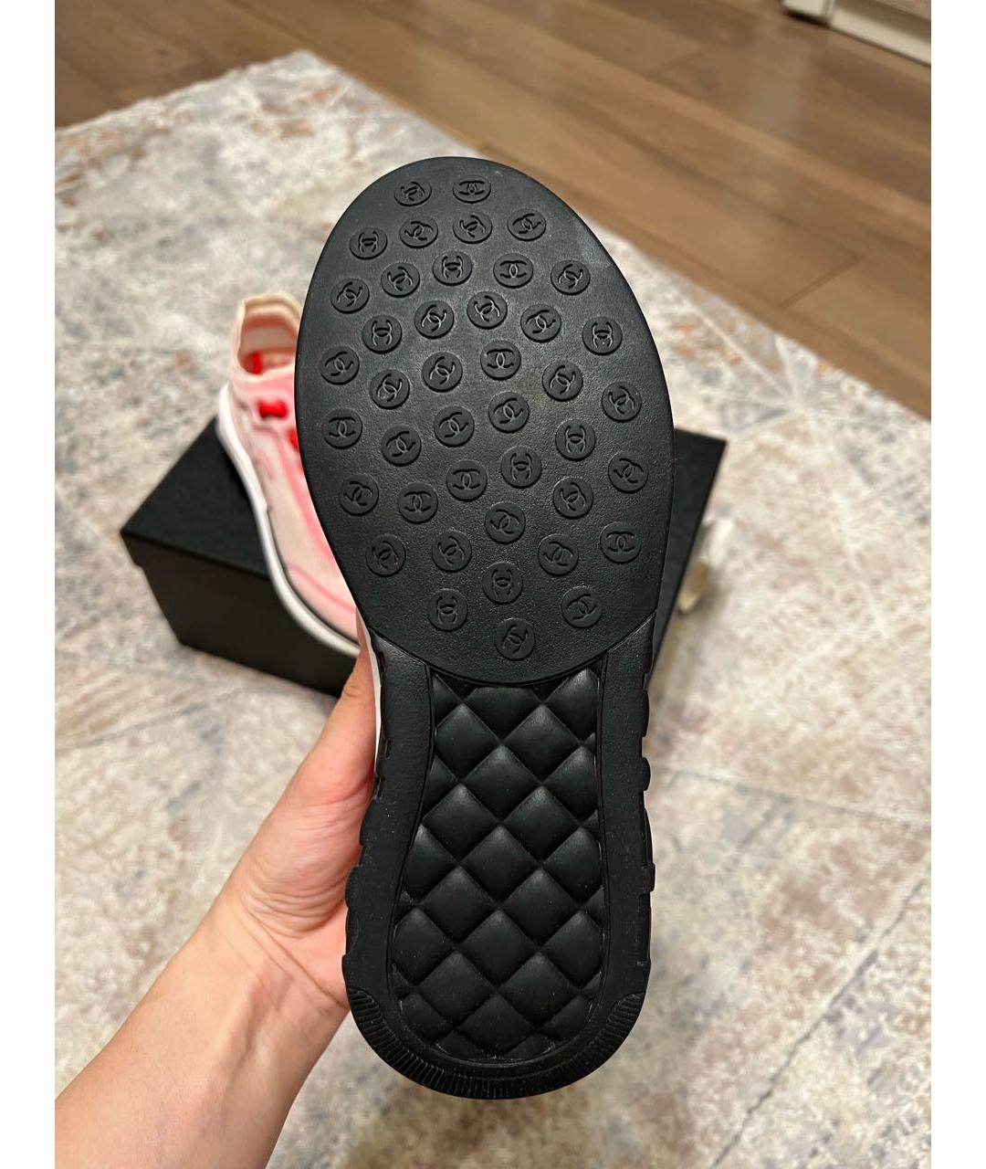 CHANEL Розовые кроссовки, фото 6