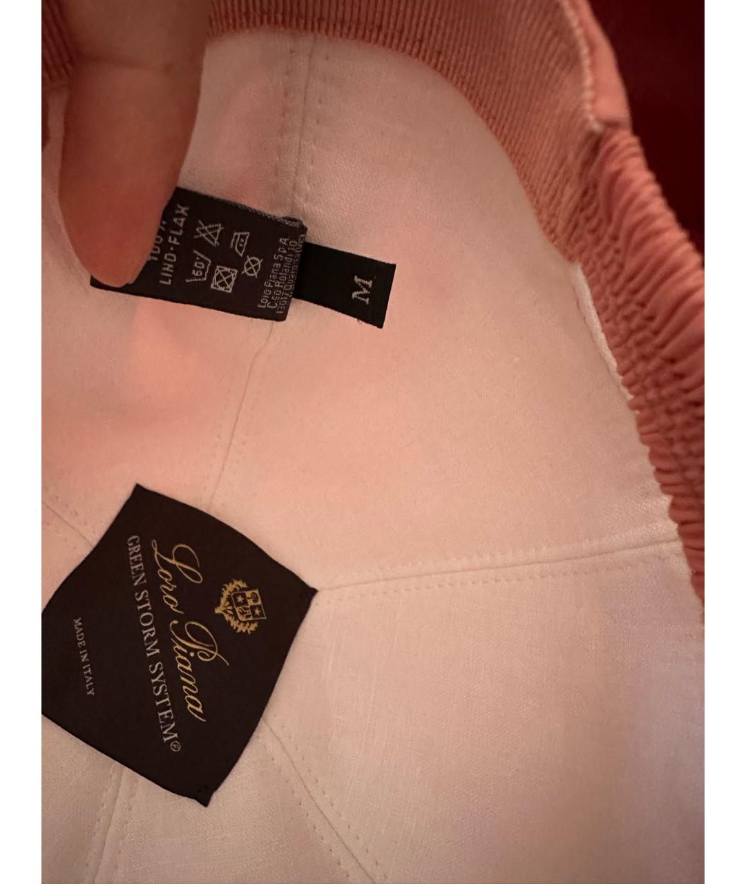 LORO PIANA Розовая кепка, фото 3