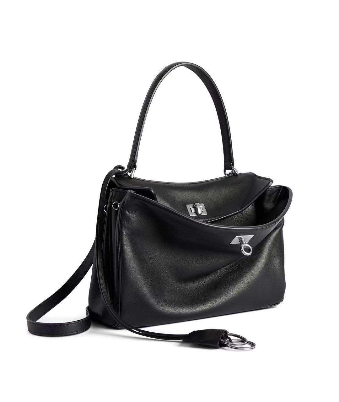 BALENCIAGA Черная кожаная сумка тоут, фото 4