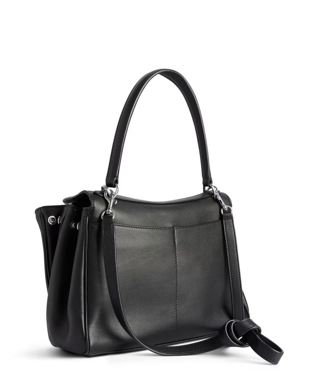BALENCIAGA Черная кожаная сумка тоут, фото 5