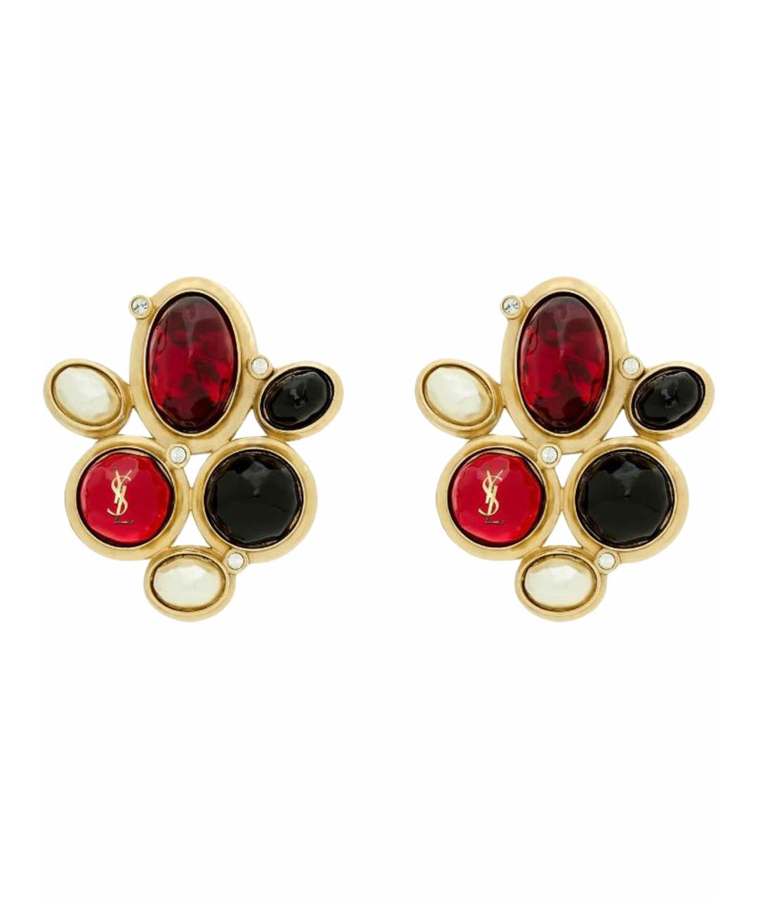 SAINT LAURENT Золотые серьги, фото 1