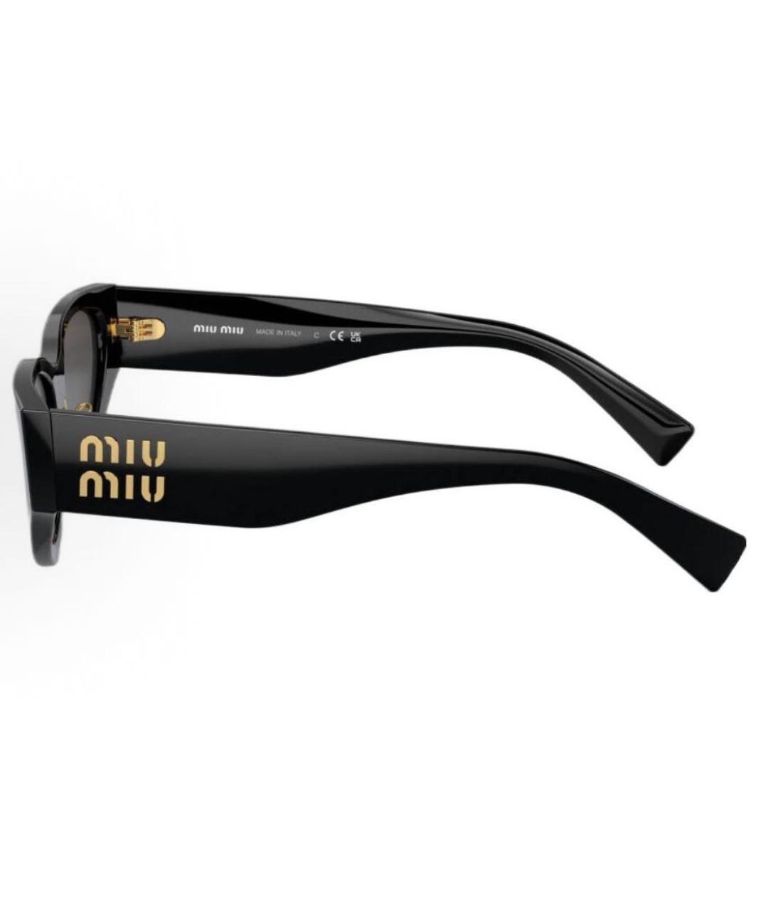 MIU MIU Черные пластиковые солнцезащитные очки, фото 3