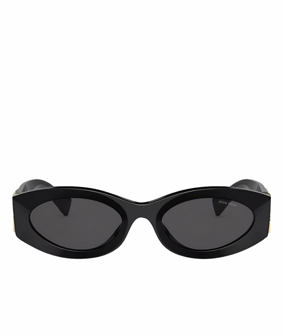 MIU MIU Черные пластиковые солнцезащитные очки, фото 2