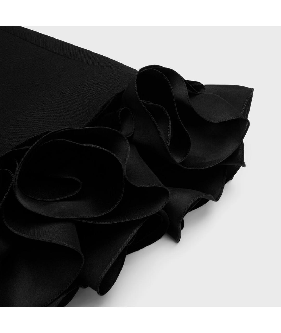 CELINE Черное шерстяное повседневное платье, фото 4