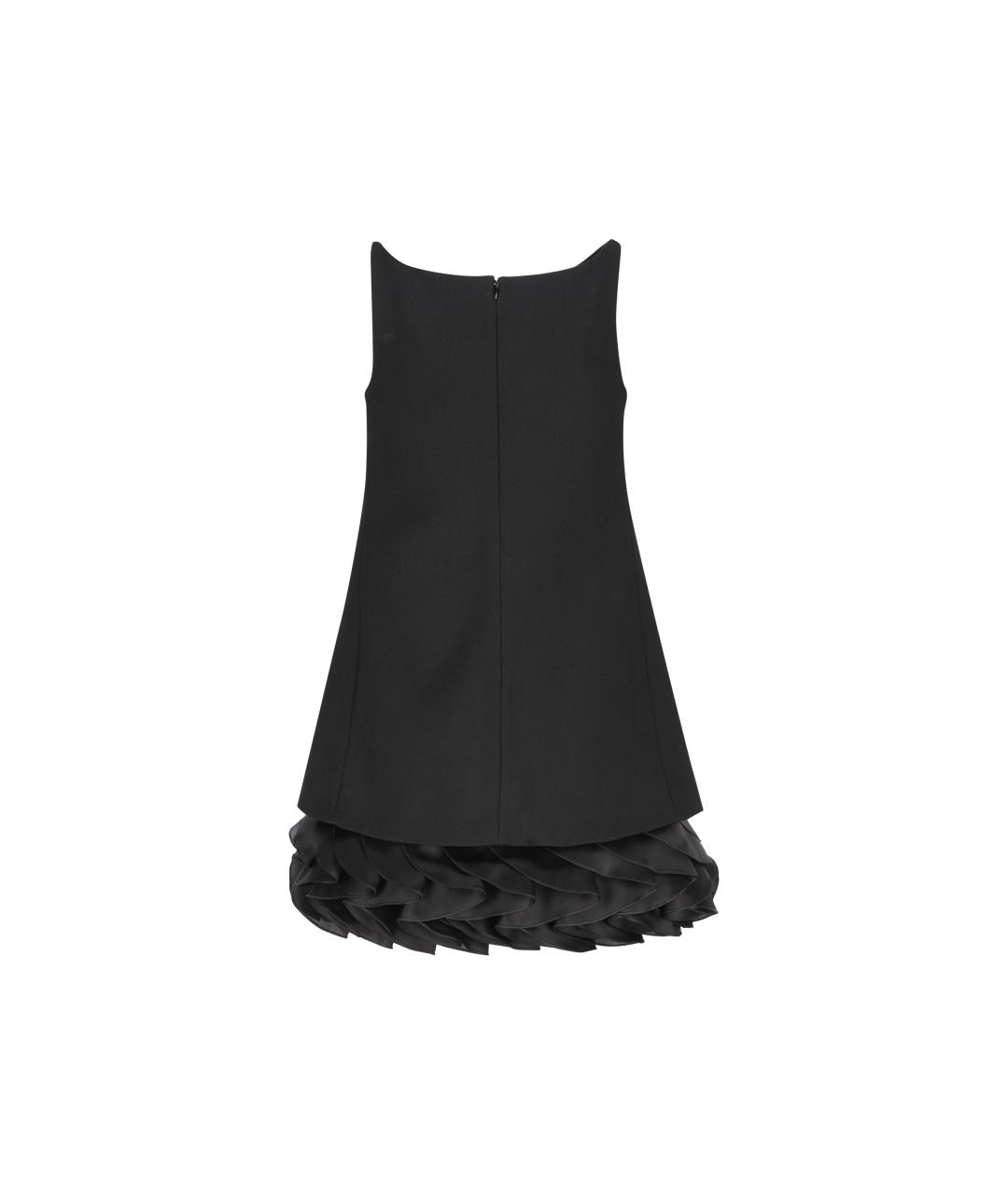 CELINE Черное шерстяное повседневное платье, фото 2