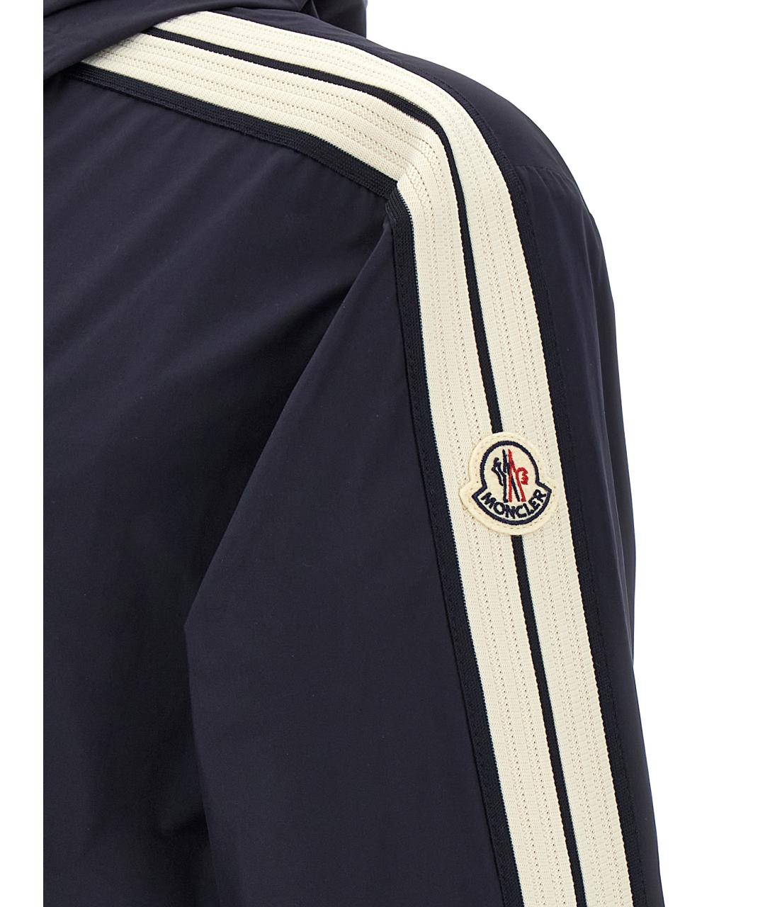 MONCLER Синяя полиэстеровая куртка, фото 4