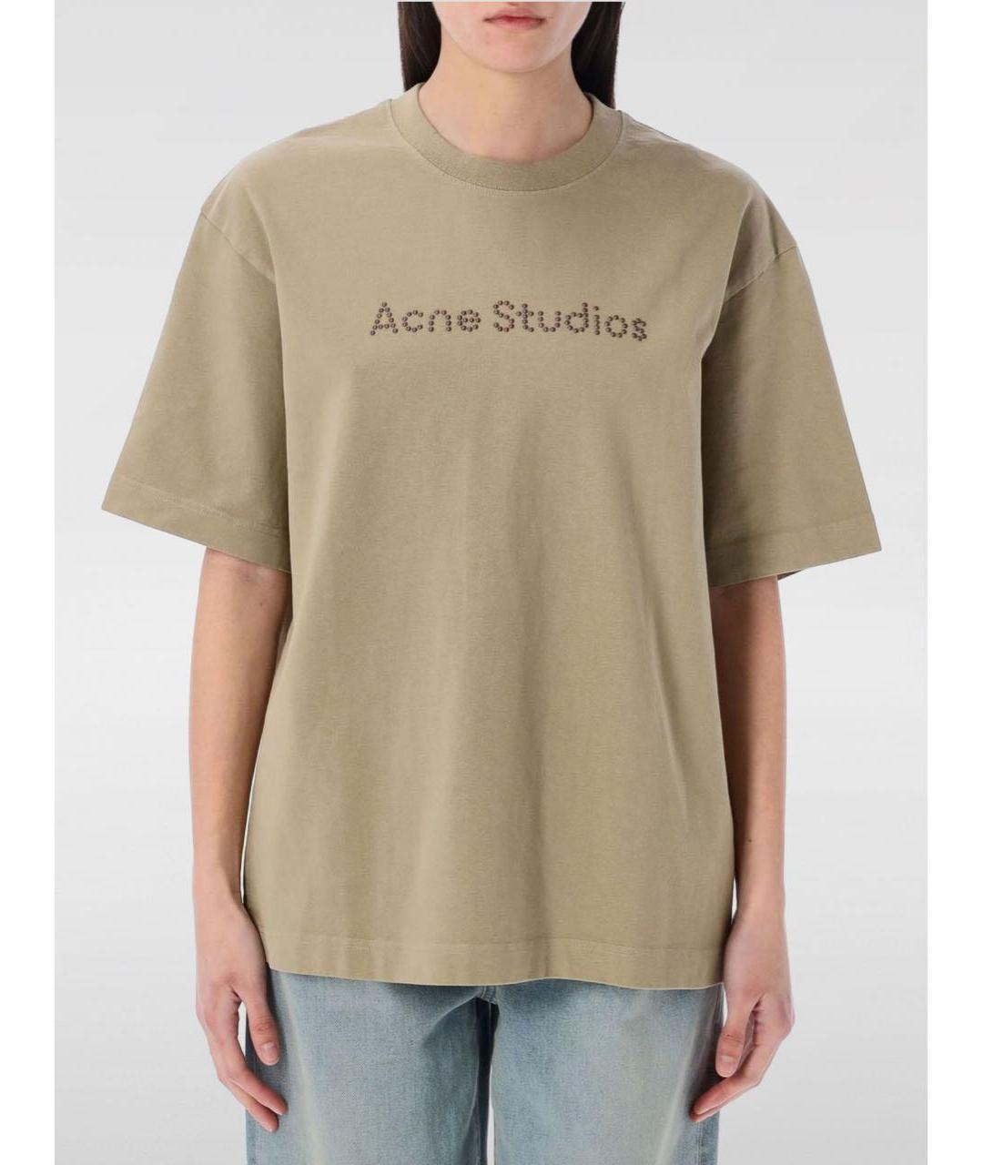 ACNE STUDIOS Горчичная футболка, фото 3
