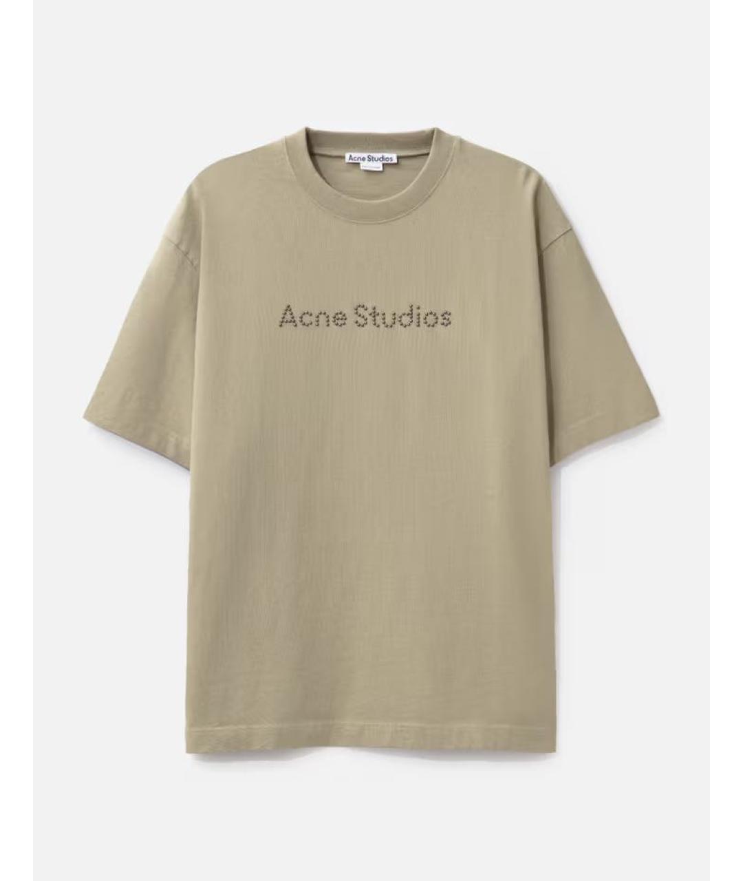ACNE STUDIOS Горчичная футболка, фото 4