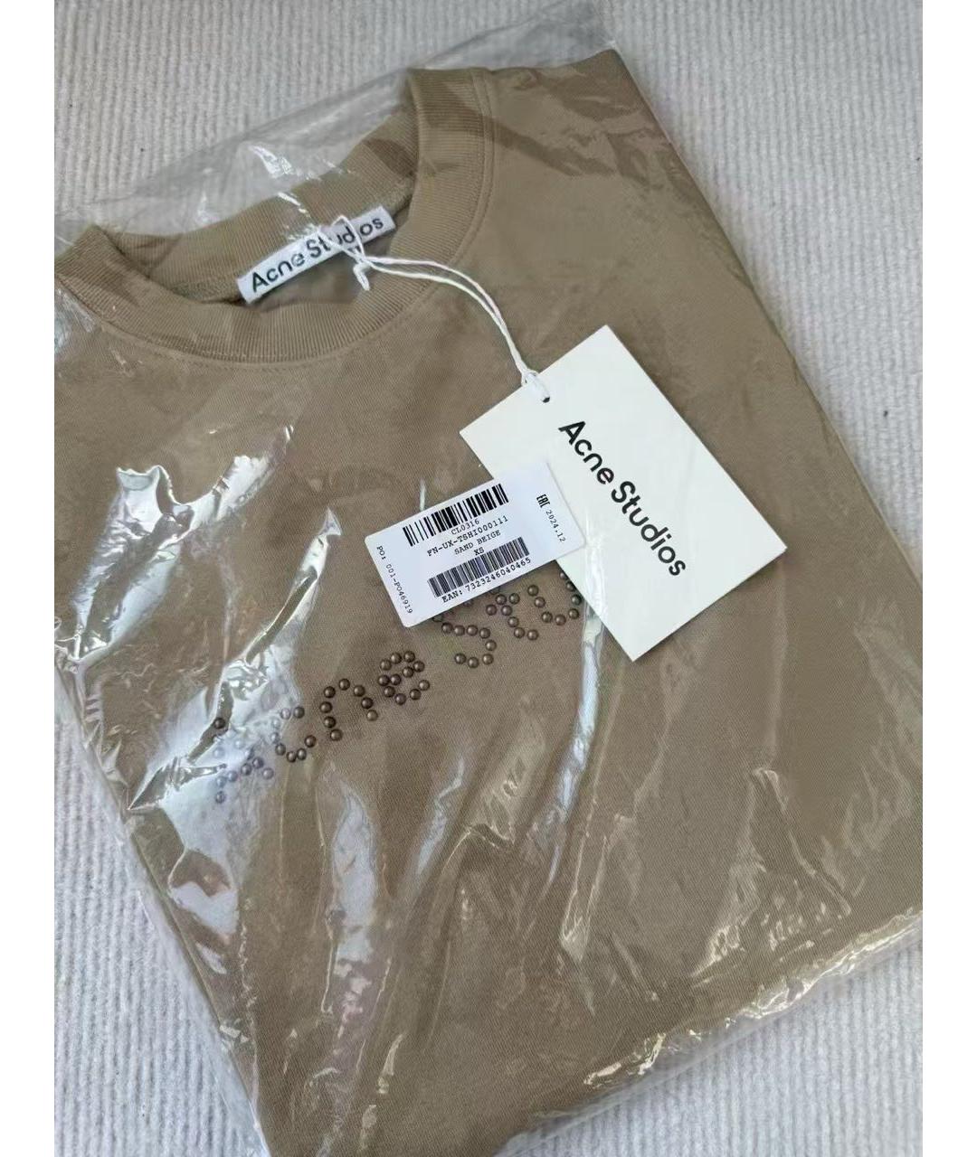ACNE STUDIOS Горчичная футболка, фото 5