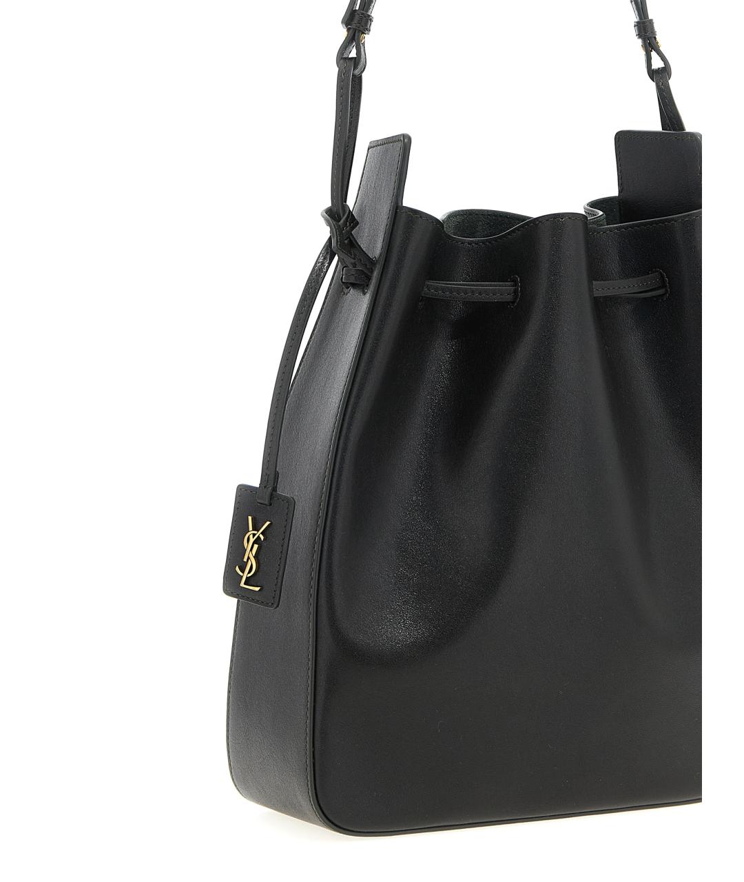 SAINT LAURENT Зеленая кожаная сумка тоут, фото 3