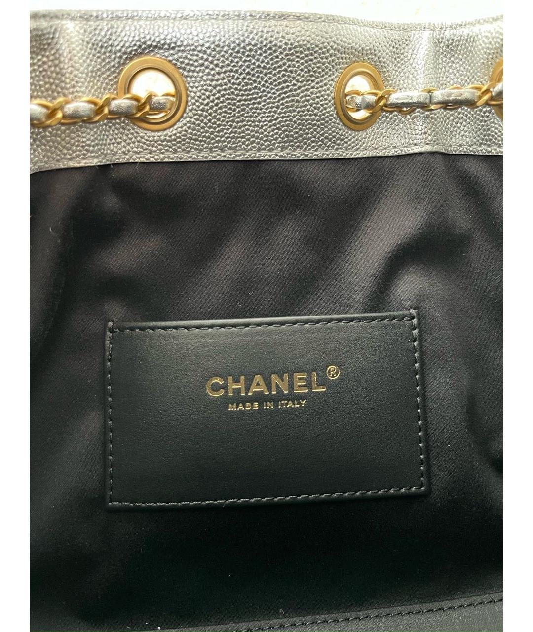 CHANEL Серебряная сумка тоут, фото 6