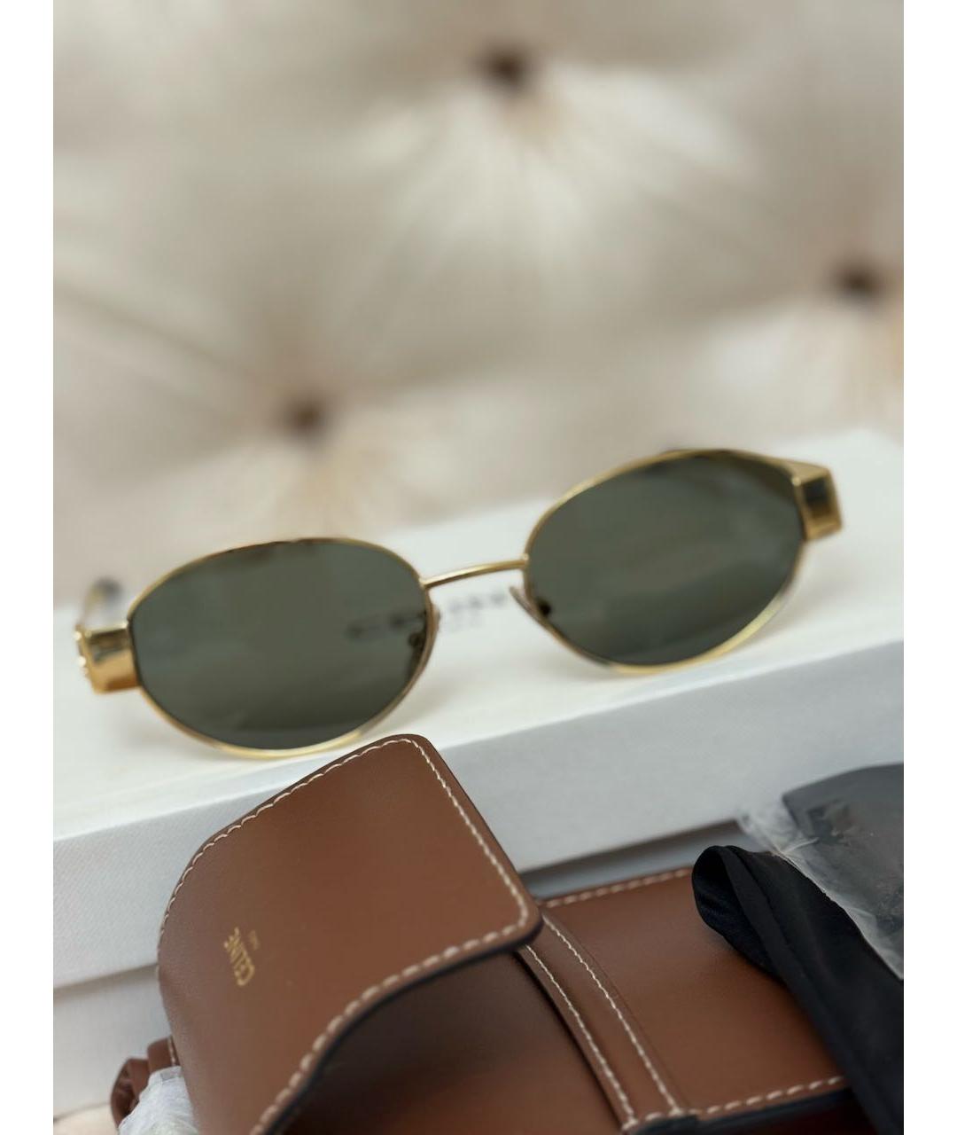 CELINE Черные металлические солнцезащитные очки, фото 4