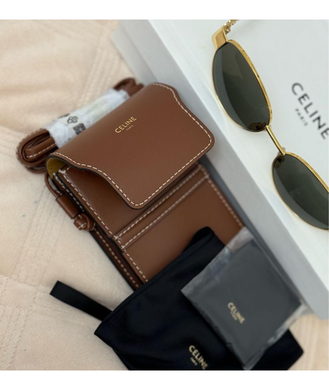 CELINE Черные металлические солнцезащитные очки, фото 5