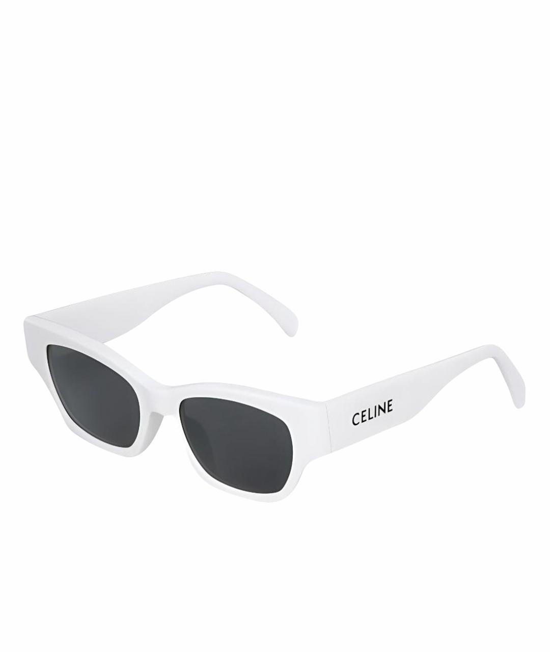 CELINE Белые пластиковые солнцезащитные очки, фото 1