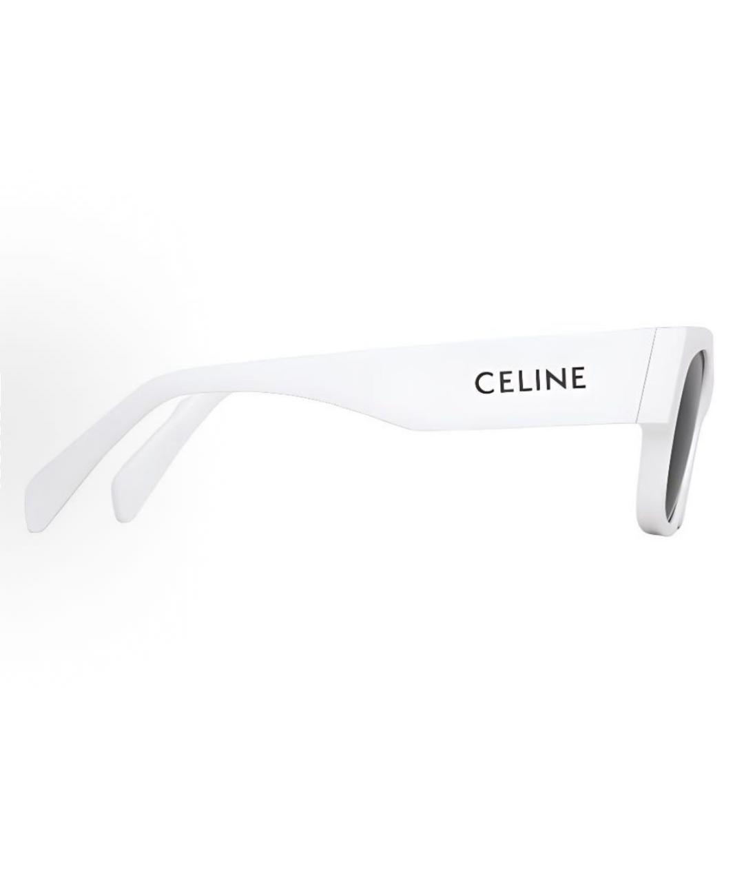 CELINE Белые пластиковые солнцезащитные очки, фото 3